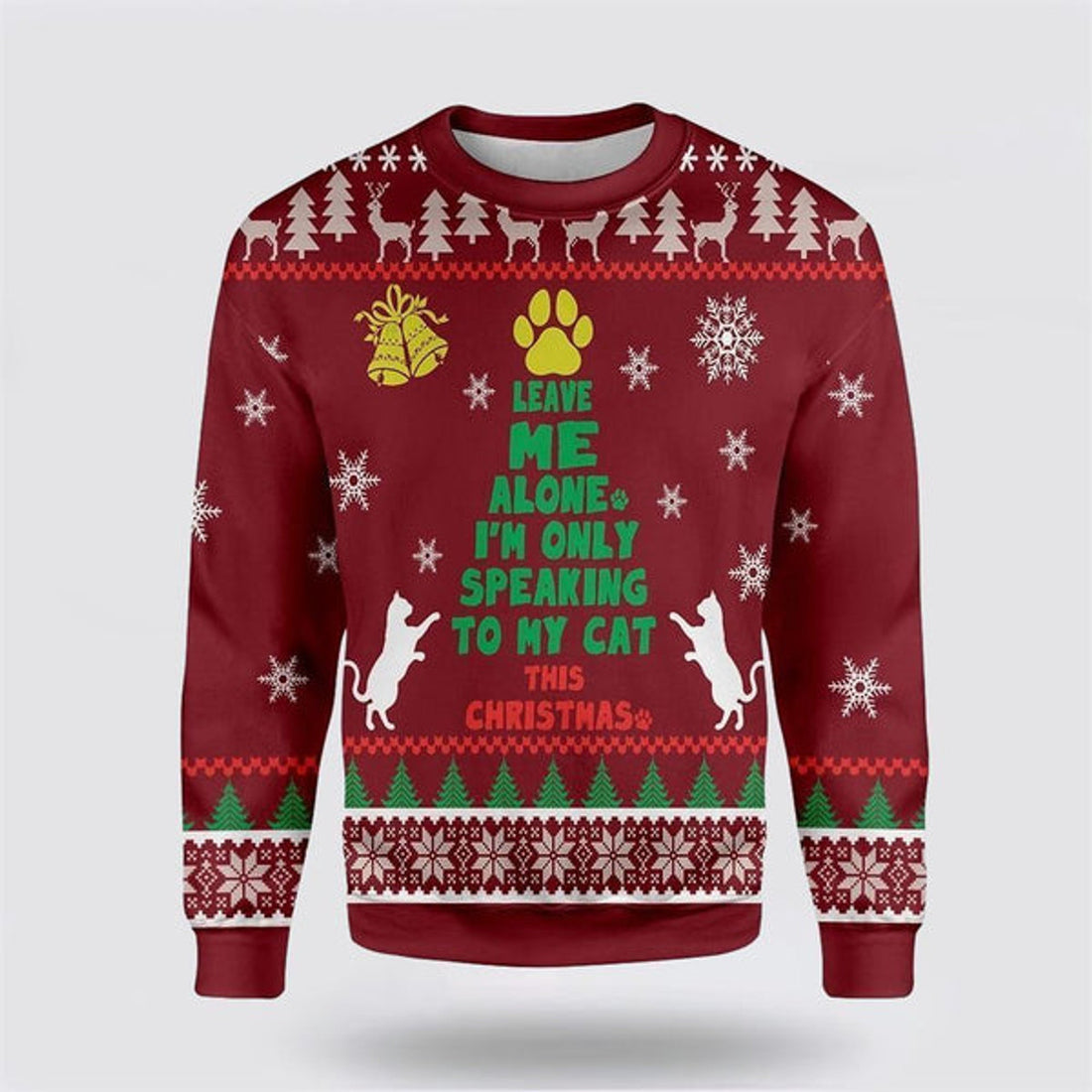 FUNSTUFFPRINT Cat The Christmas Tree Ugly Christmas Sweater For Men And Women, Best Gift For Christmas, Christmas Fashion Winter Ugly  Sweater