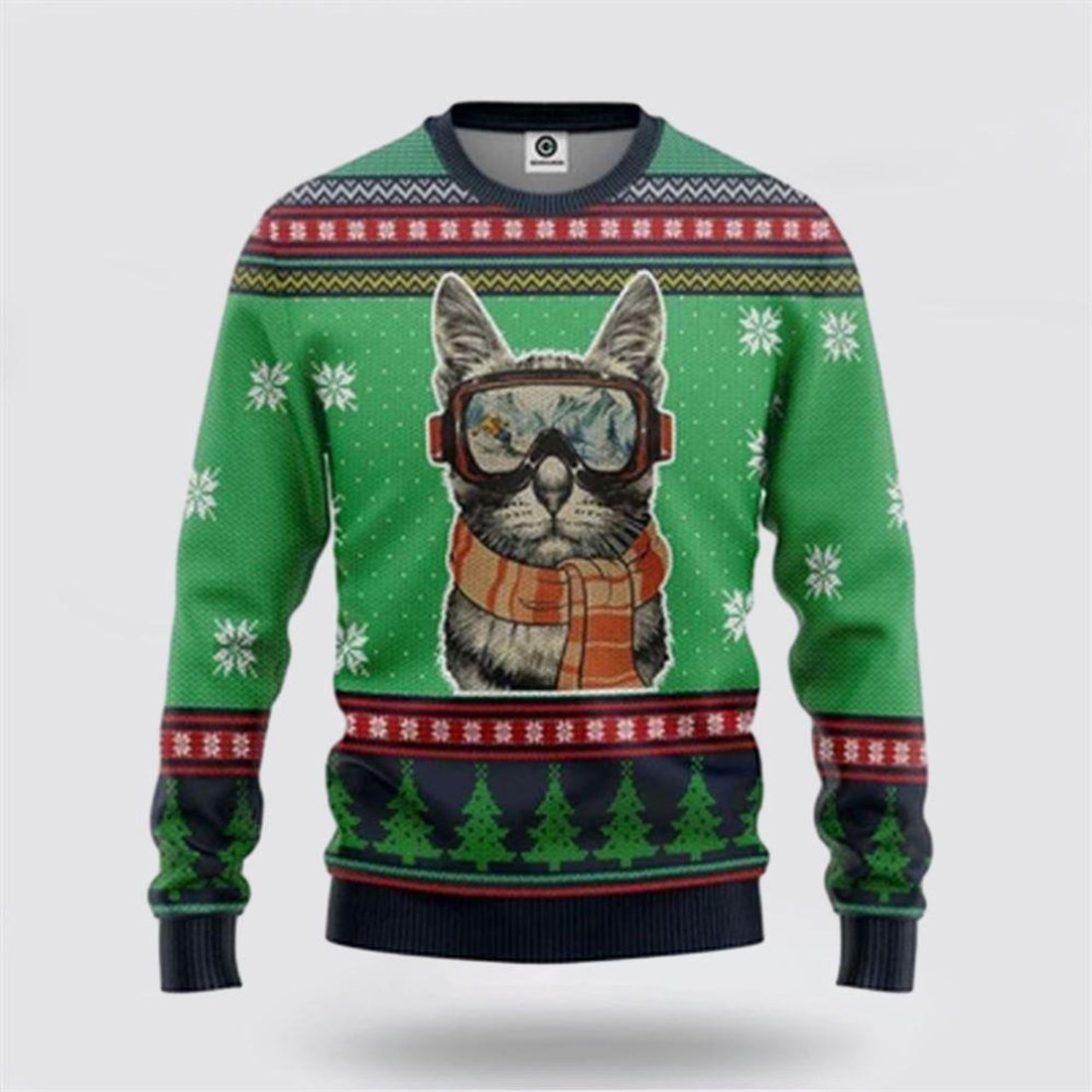 FUNSTUFFPRINT Cat Ugly Christmas Sweater – Cat Lover Christmas Sweater Ugly  Sweater