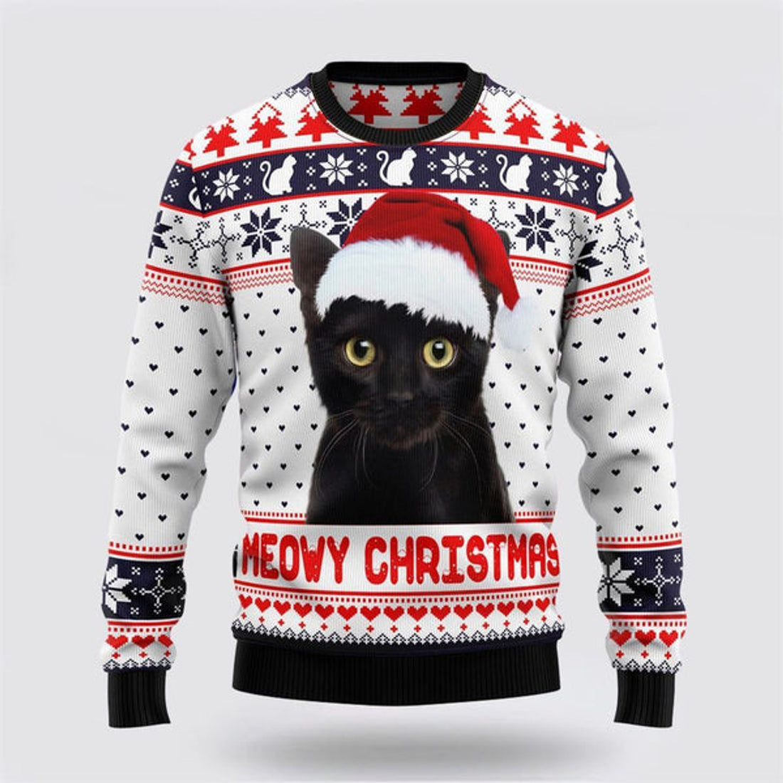 FUNSTUFFPRINT Cat Ugly Christmas Sweater For Men And Women, Best Gift For Christmas, Christmas Fashion Winter Ugly  Sweater