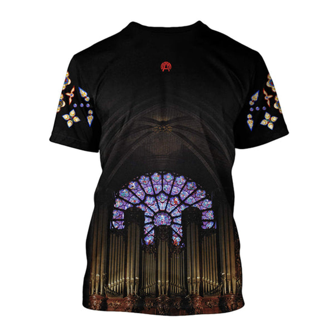 FUNSTUFFPRINT Cathedrals Stained Glass Windows Christian Shirt - Christian 3D T-shirt