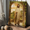 Cave Green Forest Walking With Jesus Canvas Posters - Christian Wall Posters - Religious Wall Decor