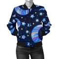 FUNSTUFFPRINT Celestial Pattern Print Women Casual 3D Bomber Jacket