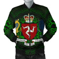 FUNSTUFFPRINT Celtic Men's Bomber Jacket - Isle of Man Celtic Coat of Arms 3D Bomber Jacket