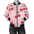 FUNSTUFFPRINT Cherry Pattern Print Women Casual 3D Bomber Jacket