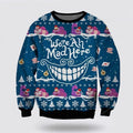 FUNSTUFFPRINT Cheshire Cat 3D Christmas Ugly Christmas Sweater For Men And Women, Best Gift For Christmas, Christmas Fashion Winter  Ugly  Sweater