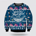 FUNSTUFFPRINT Cheshire Cat 3D Christmas Ugly Sweater - Cat Lover Christmas Sweater Ugly Sweater