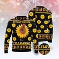 FUNSTUFFPRINT Chicken Flower Ugly Christmas Sweater, Christmas Sweater, Ugly Sweater, Funny Xmas Sweaters Ugly Sweater