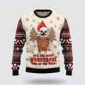 FUNSTUFFPRINT Chihuahua The Most Beautiful Time Ugly Christmas Sweater For Men And Women, Gift For Christmas, Best Winter Christmas Outfit Ugly  Sweater