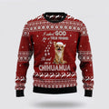 FUNSTUFFPRINT Chihuahua True Friend Ugly Christmas Sweater For Men And Women, Gift For Christmas, Best Winter Christmas Outfit Ugly  Sweater