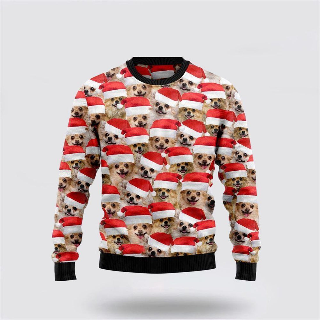 FUNSTUFFPRINT Chihuahua Ugly Christmas Sweater – Pet Lover Christmas Sweater Ugly  Sweater