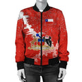 FUNSTUFFPRINT Chile Christmas Coat Of Arms Women Bomber Jacket Style 3D Bomber Jacket