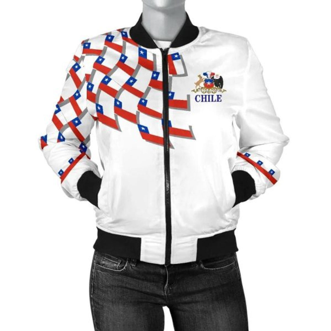 FUNSTUFFPRINT Chile Women's Bomber Jacket - Home 3D Bomber Jacket