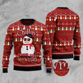 FUNSTUFFPRINT Chillin With My Snowmies Funny Ugly Christmas Sweater, Christmas Sweater, Ugly Sweater, Funny Xmas Sweaters Ugly Sweater