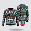 FUNSTUFFPRINT Chinese Crested Santa Printed Christmas Ugly Sweater - Pet Lover Christmas Sweater Ugly Sweater