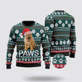 FUNSTUFFPRINT Chinese Shar-Pei Santa Printed Christmas Ugly Sweater - Pet Lover Christmas Sweater Ugly Sweater