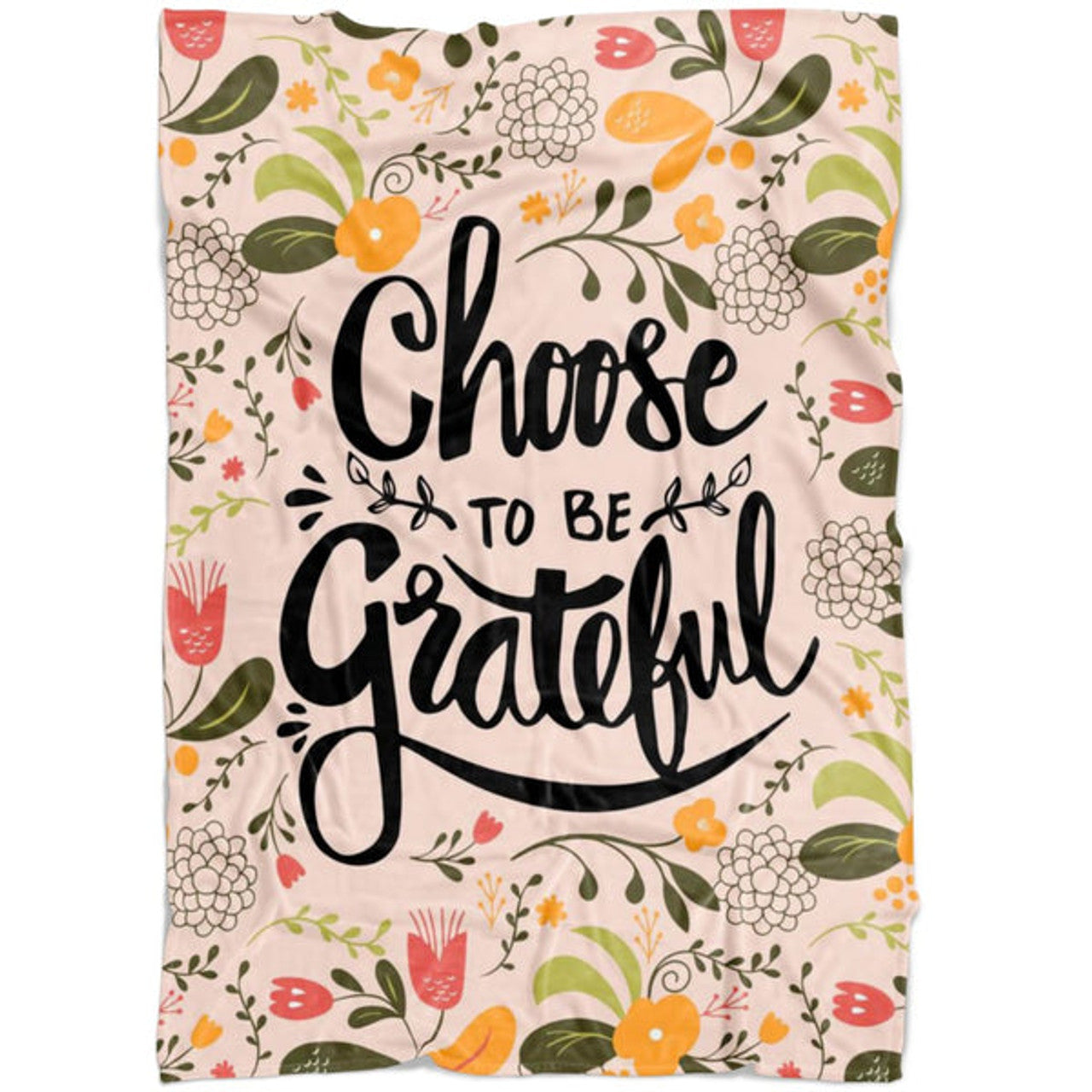 FUNSTUFFPRINT Choose To Be Grateful Fleece Blanket - Christian Blanket - Bible Verse Blanket