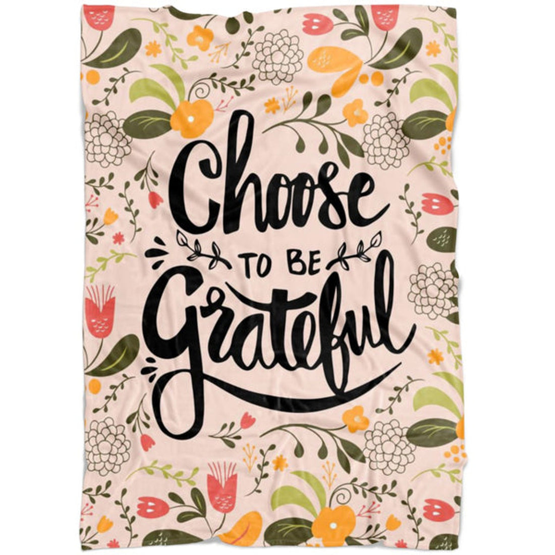 FUNSTUFFPRINT Choose To Be Grateful Fleece Blanket - Christian Blanket - Bible Verse Blanket