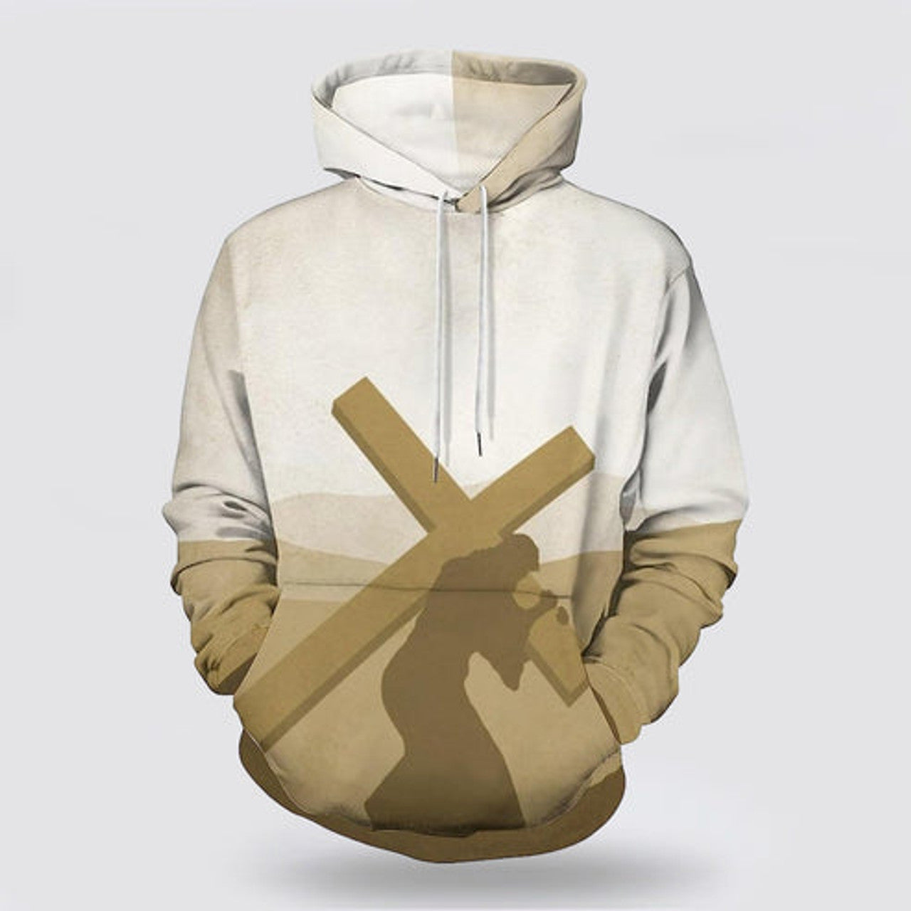 FUNSTUFFPRINT 3D Christ Carrying The Cross 3D Hoodie and Zip Hoodie