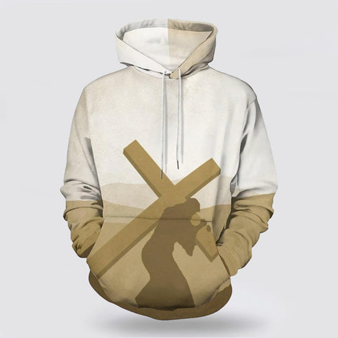 FUNSTUFFPRINT 3D Christ Carrying The Cross 3D Hoodie and Zip Hoodie