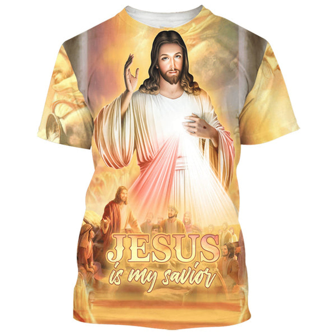 FUNSTUFFPRINT Christ Jesus Is My Savior Christian 3D T-shirt