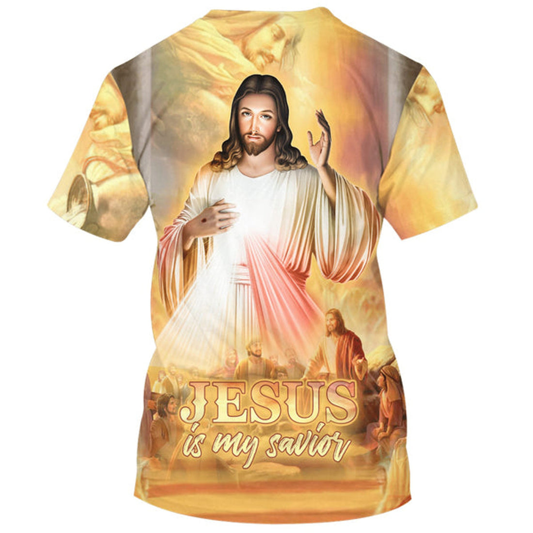 FUNSTUFFPRINT Christ Jesus Is My Savior Christian 3D T-shirt