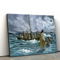 Christ Walking On The Sea Of Galilee Canvas Pictures - Jesus Canvas Pictures - Christian Wall Art