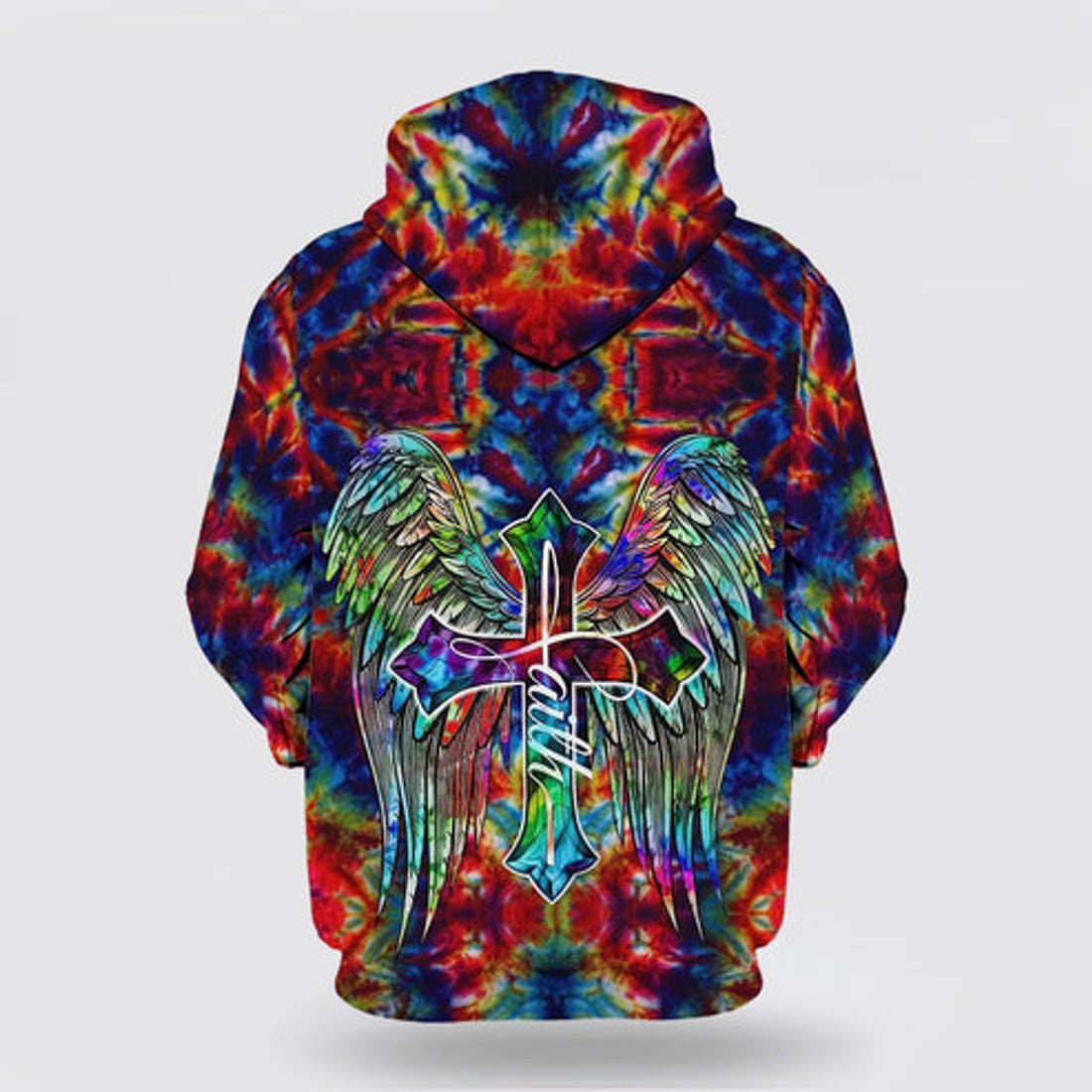 FUNSTUFFPRINT 3D Christian Faith Of Jesus Cross Red 3D Hoodie and Zip Hoodie