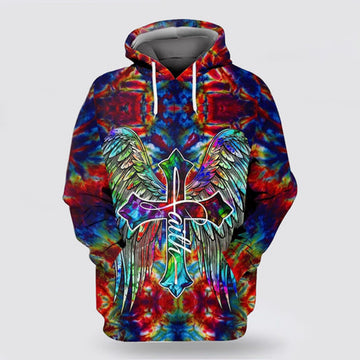 FUNSTUFFPRINT 3D Christian Faith Of Jesus Cross Red 3D Hoodie and Zip Hoodie
