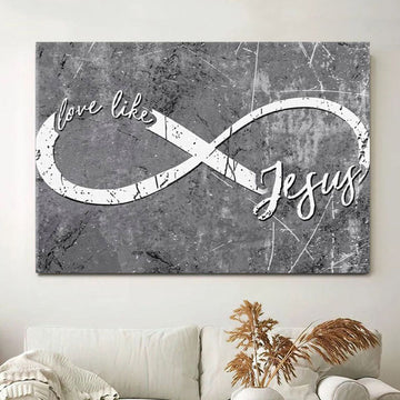 Christian Wall Art Love Like Jesus Canvas Wall Art Print - Christian Wall Decor