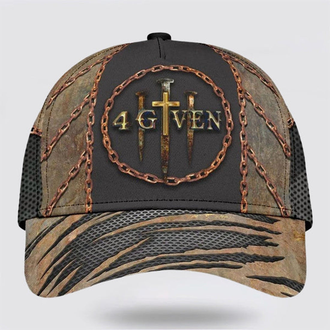 FUNSTUFFPRINT Christian 1 Cross 3 Nails 4 Given Baseball Cap - Christian Hats for Men and Women