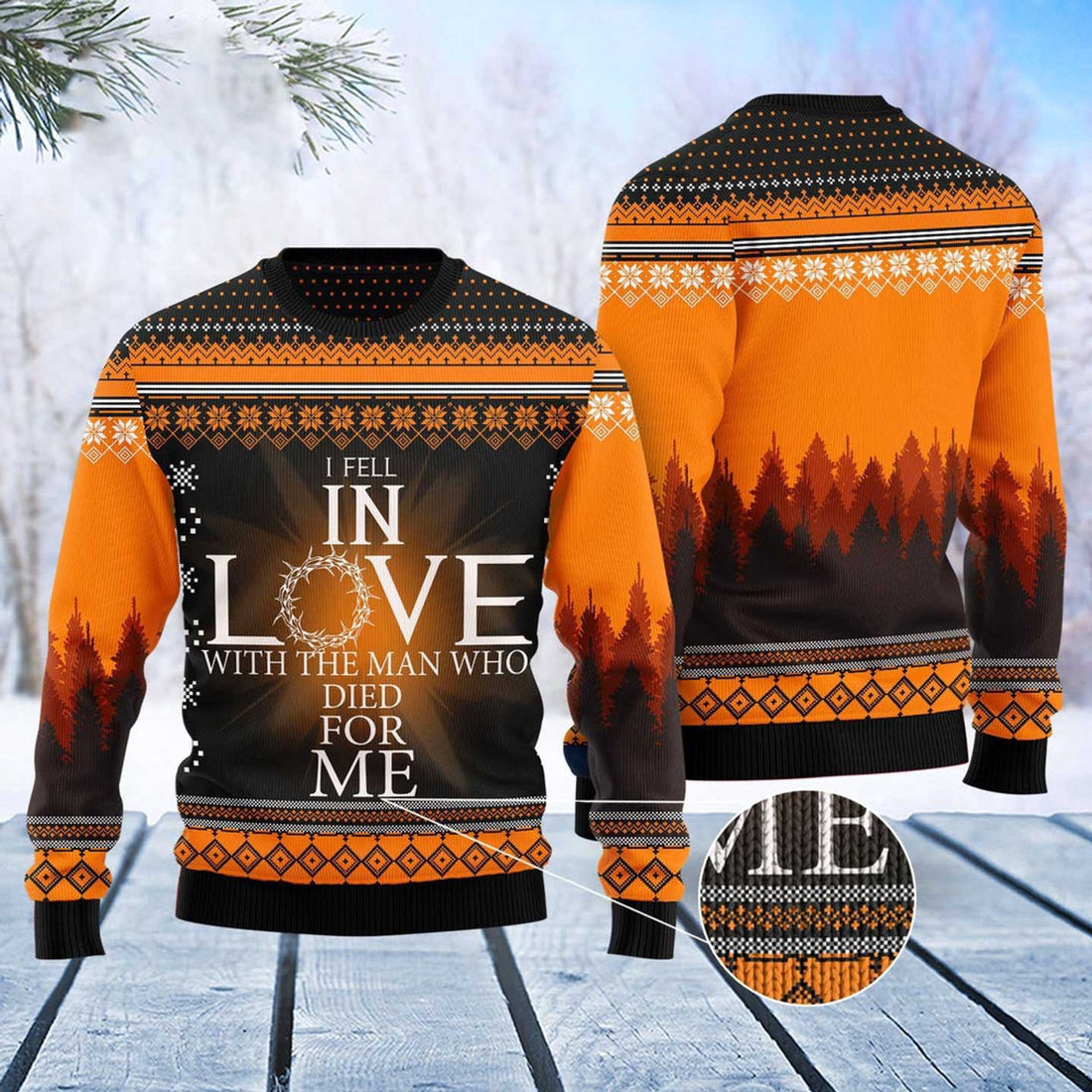 FUNSTUFFPRINT Christian Christmas Ugly Christmas Sweater, Christmas Sweater, Ugly Sweater, Funny Xmas Sweaters Ugly Sweater