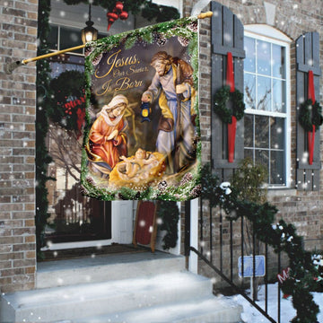 Christian Garden Flags, Jesus Our Savior Is Born Flag, Christian House Flags, Christian Cross Flag, Faith Flag