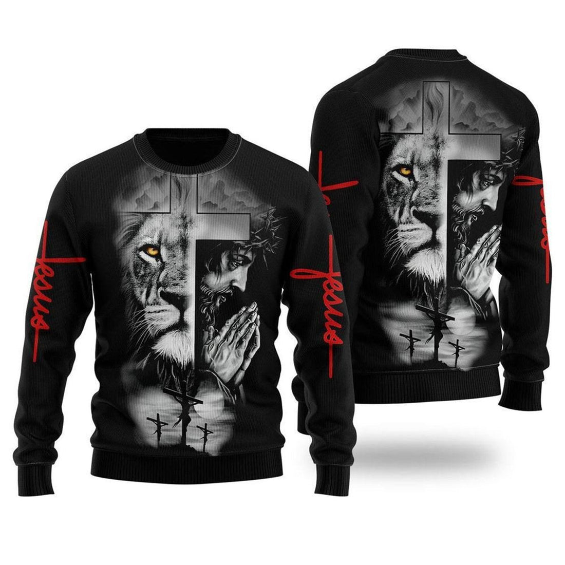 FUNSTUFFPRINT Christian Jesus Easter Ugly Christmas Sweaterfor Men & Women – Gifts For Christians Ugly  Sweater