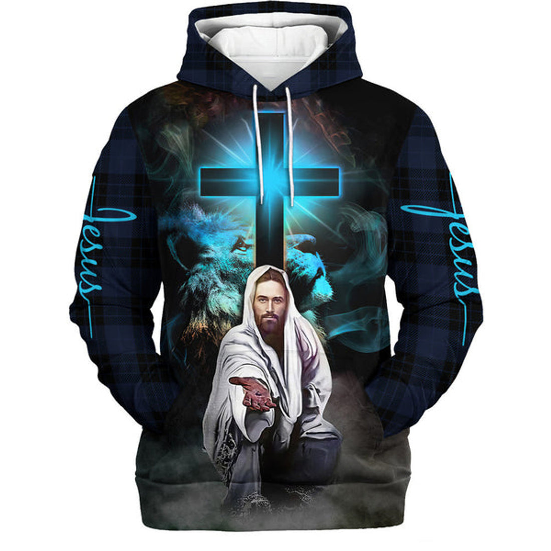 FUNSTUFFPRINT 3D Christian Jesus Lion Cross 3d Hoodies Jesus Hoodie Men & Women Christian 3D Hoodie and Zip Hoodie