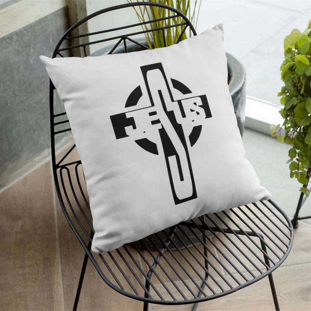 Christian Pillow, Jesus Pillow, Cross Pillow, Jesus On The Cross Pillow, Christian Throw Pillow, Inspirational Gifts, Best Pillow