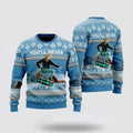 FUNSTUFFPRINT Christian Sweater, Funny Jesus Skateboarding Ugly Christmas Sweater, Jesus Christmas Sweater, Jesus Saves Shirt Ugly  Sweater