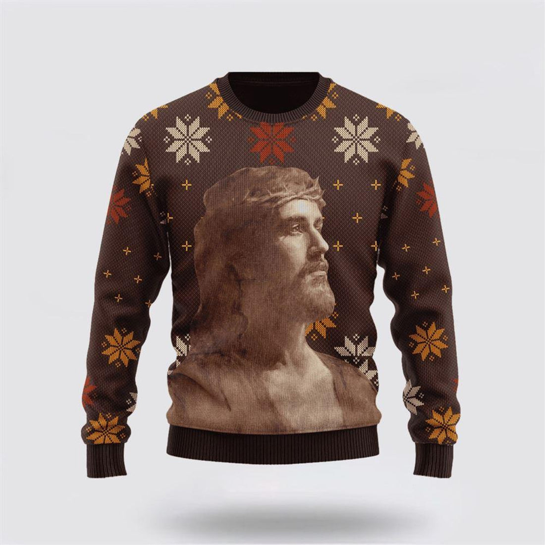 FUNSTUFFPRINT Christian Ugly Christmas Sweater, Christ God Ugly Christmas Sweater, Religious Christmas Sweaters Ugly  Sweater