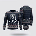 FUNSTUFFPRINT Christian Ugly Christmas Sweater, Christian God Ugly Christmas Sweater, Religious Christmas Sweaters Ugly  Sweater