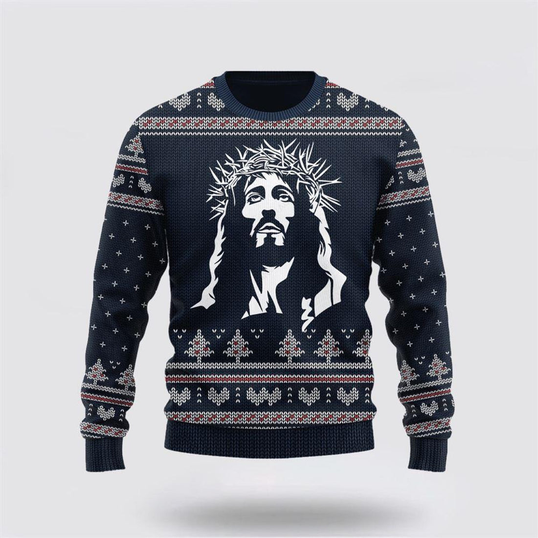 FUNSTUFFPRINT Christian Ugly Christmas Sweater, Christian God Ugly Christmas Sweater, Religious Christmas Sweaters Ugly  Sweater