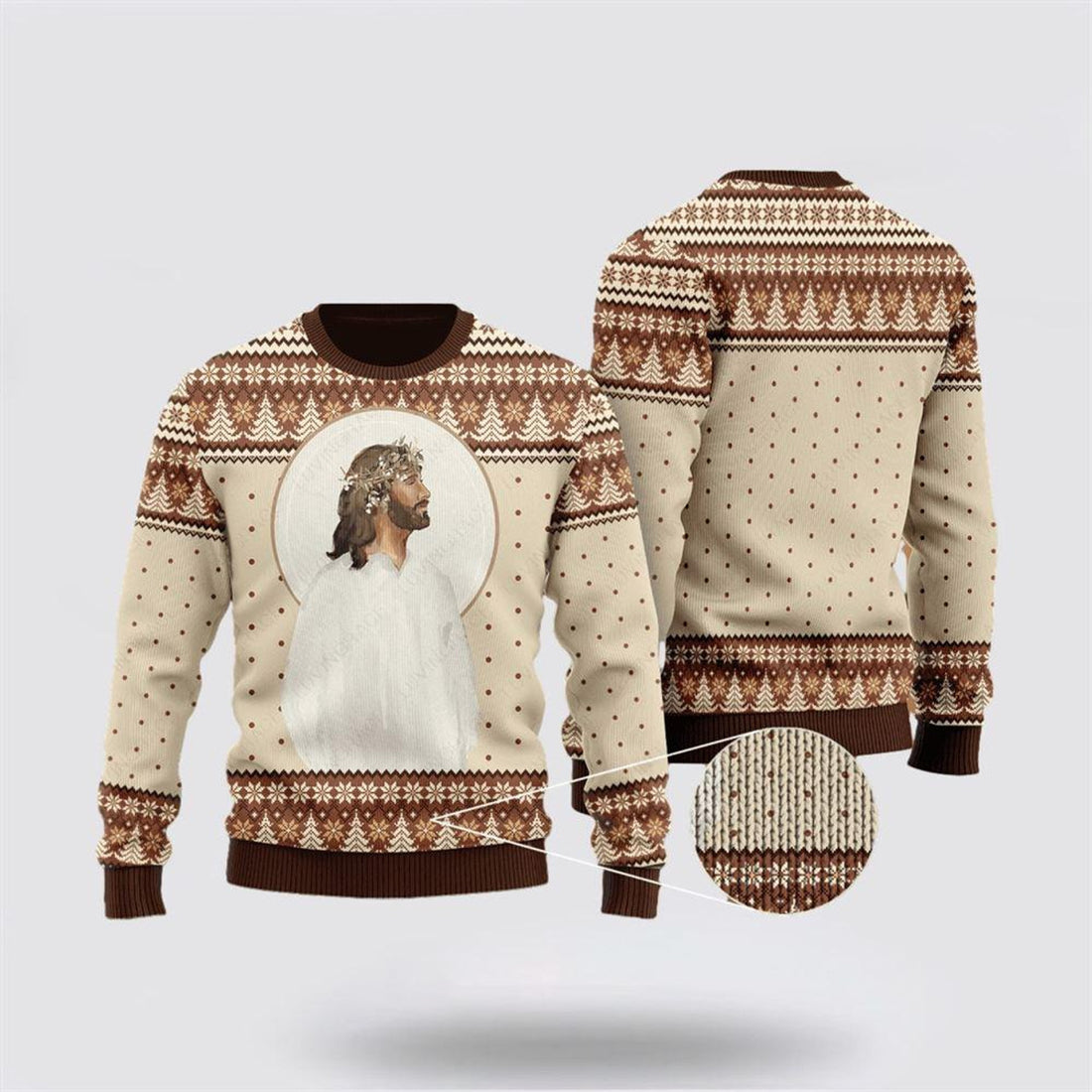FUNSTUFFPRINT Christian Ugly Christmas Sweater, Elegant Vintage Christian Ugly Christmas Sweater, Religious Christmas Sweaters Ugly  Sweater