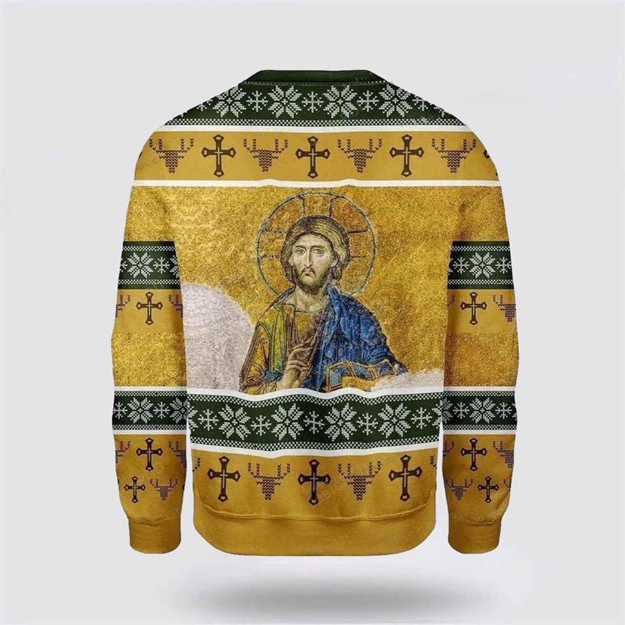 FUNSTUFFPRINT Christian Ugly Christmas Sweater, Jesus Trust In You Ugly Christmas Sweater, Religious Christmas Sweaters Ugly  Sweater