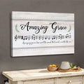 Christian Wall Art Amazing Grace How Sweet The Sound, Sheet Music, Christian Song Lyrics Canvas Art - Religious Wall Decor