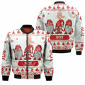 FUNSTUFFPRINT Christmas Gnomes Boston Red Soxugly Sweatshirt Christmas 3D Bomber Jacket