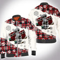 FUNSTUFFPRINT Christmas tartan owl 3D All Over Printed Shirt, Bomber Jacket Size 3D Bomber Jacket