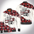 FUNSTUFFPRINT Christmas tartan sewing 3D All Over Printed Shirt, Bomber Jacket Size 3D Bomber Jacket