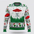 FUNSTUFFPRINT Christmas Alien Santa Get In Loser Ugly Sweater - Christmas Gifts For Frends Ugly Sweater