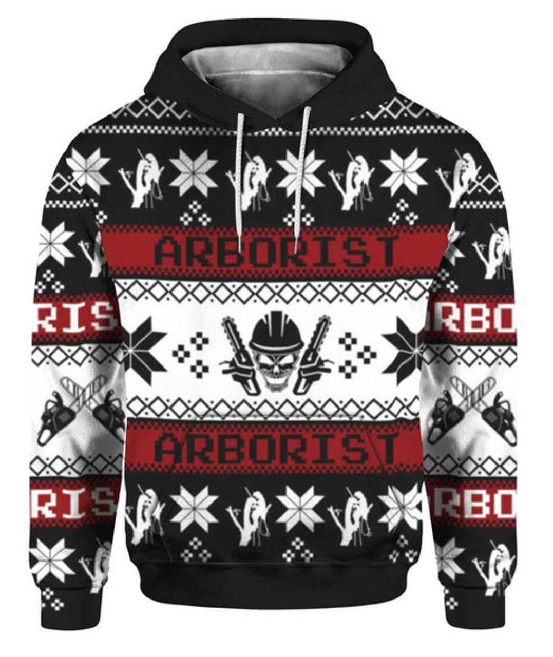 FUNSTUFFPRINT 3D Christmas Arborist All Over 3D Hoodie and Zip Hoodie