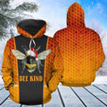 FUNSTUFFPRINT 3D Christmas Bee Kind Tie Dye All Over 3D Hoodie and Zip Hoodie