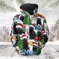 FUNSTUFFPRINT 3D Christmas Black Cat 2 All Over 3D Hoodie and Zip Hoodie