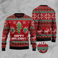 FUNSTUFFPRINT Christmas Cactus Ugly Christmas Sweater, Christmas Sweater, Ugly Sweater, Funny Xmas Sweaters Ugly Sweater